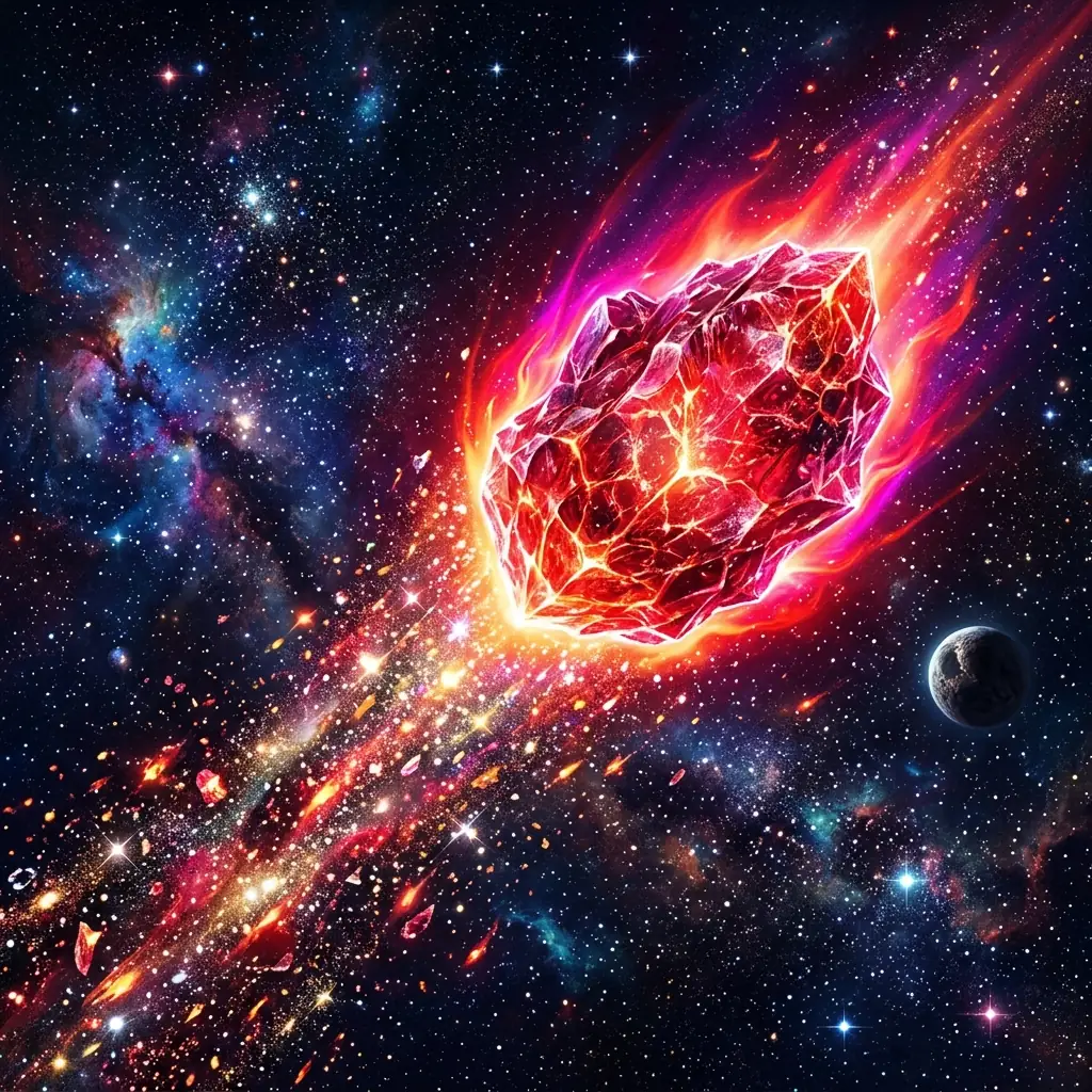 Cherry red meteor plinko ball
